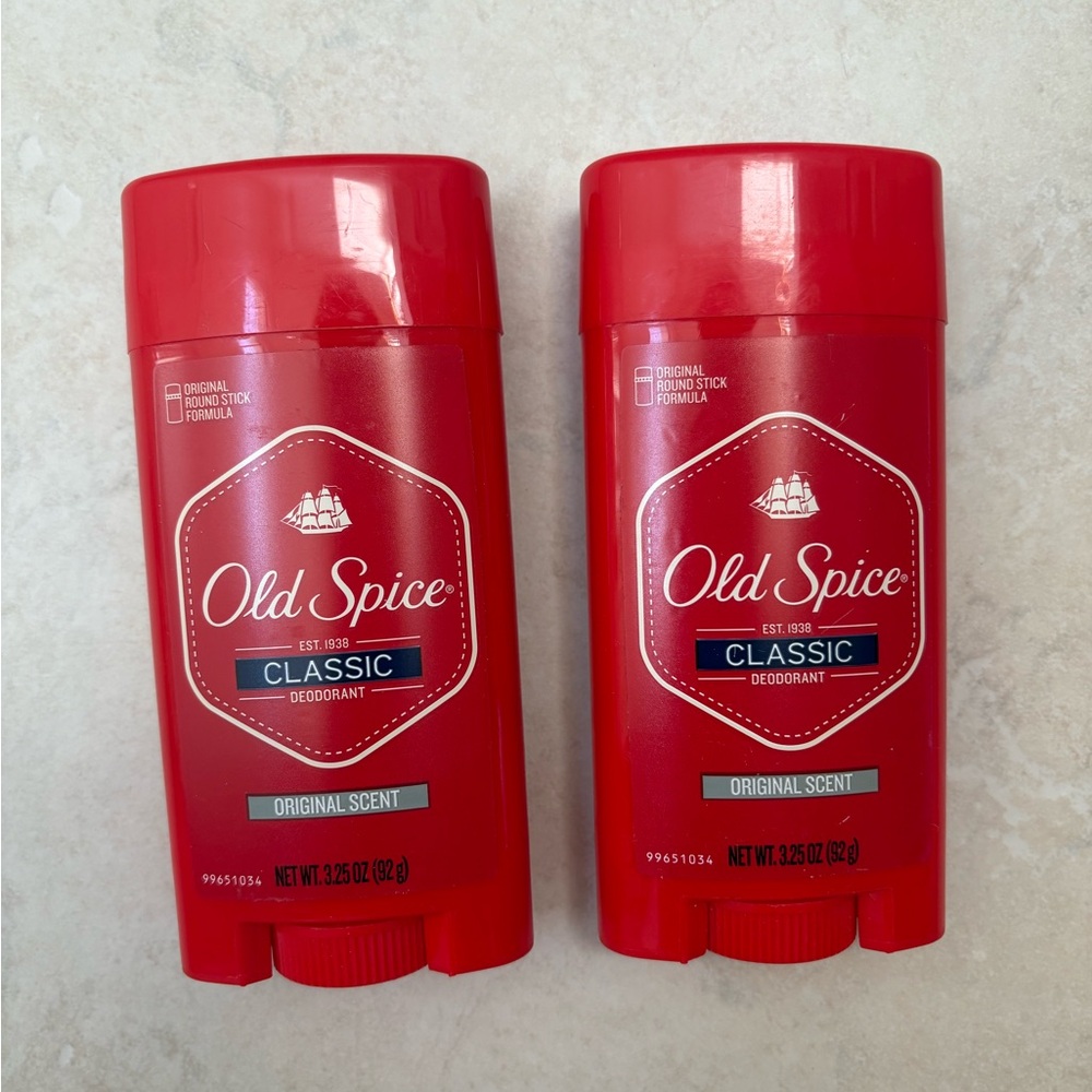 LOT OF 2 BRAND NEW OLD SPICE CLASSIC DEODORANT ORIGINAL SCENT 3.25 OZ